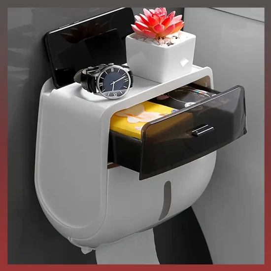 WC-papír Tartó fehér-fekete EA15074