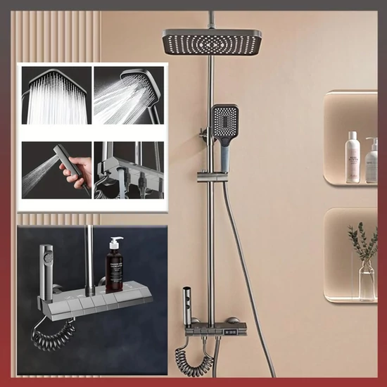 Zuhanycsaptelep Szett fekete YQ912435