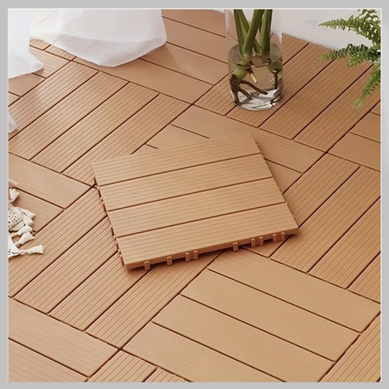 Terasz műanyag padlólap 10 db 30 x 30 cm barna BX2939445