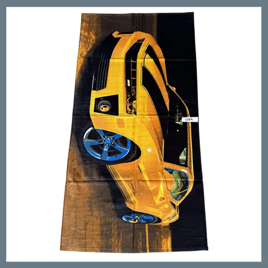 Strand törölköző 70 x 140 cm - Chevrolet Camaro mintás 1164