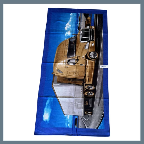 Strand törölköző 70 x 140 cm - Kamion mintás 1524