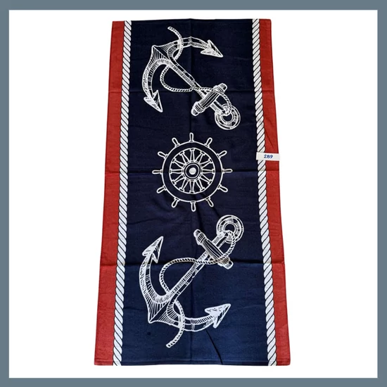 Strand törölköző 70 x 140 cm - Horgony mintás 289