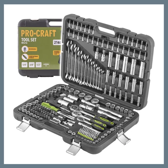 ProCraft 216 részes dugókulcs készlet WS-216