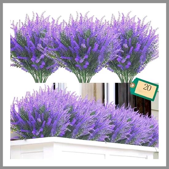 20 db műlevendula művirág UV-álló MG119990