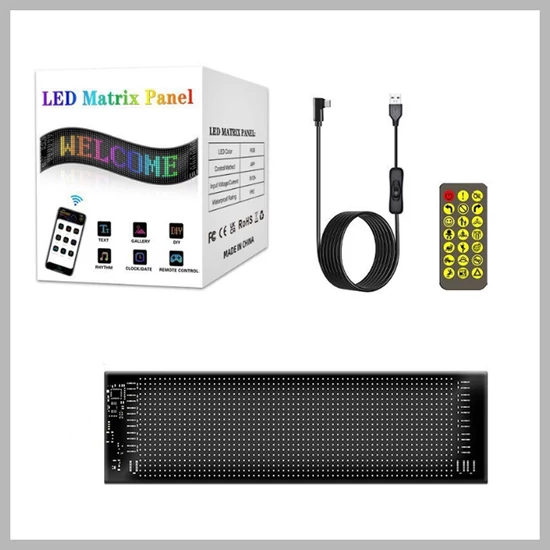 LED Matrix Panel – extra hosszú RGB kijelző KE25-197