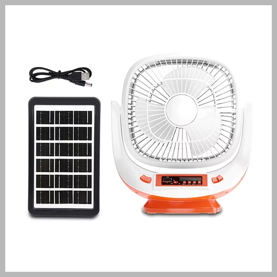 Újratölthető Napelemes Ventilátor Hangszóróval EP-008