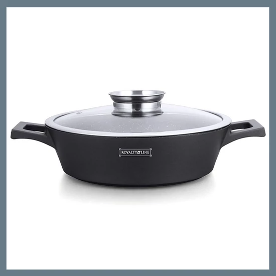 Royalty Line 40 cm-es márvány bevonatú sekély lábas, 10,2 liter RL-MR40ML