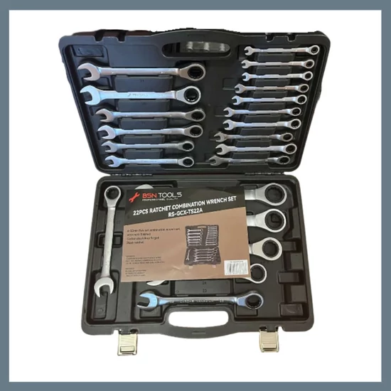 BSN Tools 22 részes racsnis villáskulcs készlet RS-GCX-TS22A