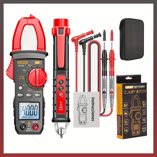 Clampermeter digitális bilincsmérő teszter szett ST-181 BA18550