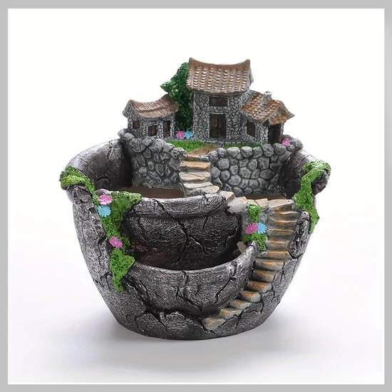 Vintage stílusú kültéri virágcserép PY38157