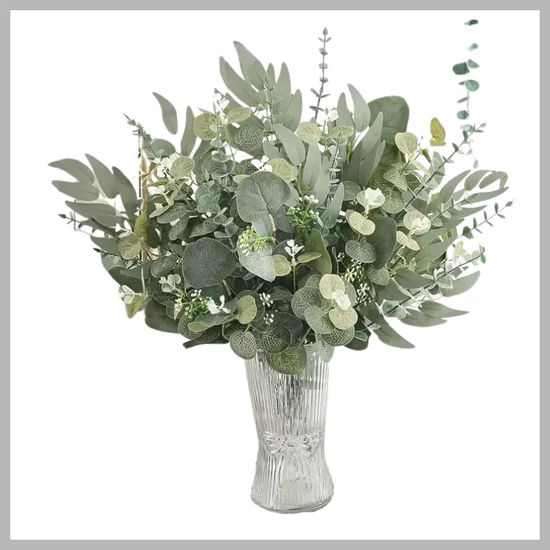 Művirág csokor – Eukaliptusz és fűzfa levelek – TA1005318