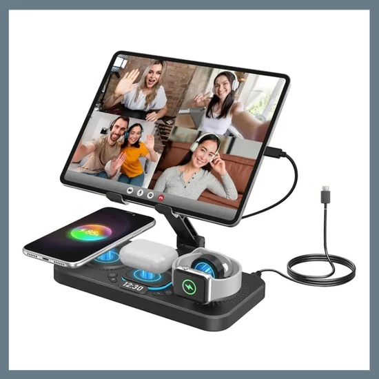 XTcome 6 az 1-ben vezeték nélküli töltőállomás - fekete NG1755494