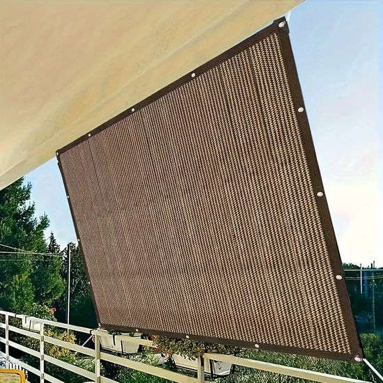 UV védelemmel ellátott barna PE árnyékoló háló – 3 x 3 m HU2083094-3