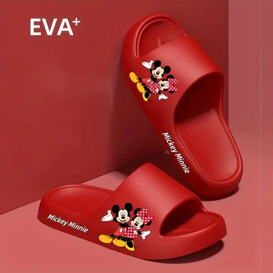 DISNEY Mickey & Minnie Egér EVA papucsok – piros - KM1675166-3