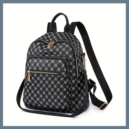 Divatos női hátizsák válltáskává alakítható pánttal – fekete EW39308