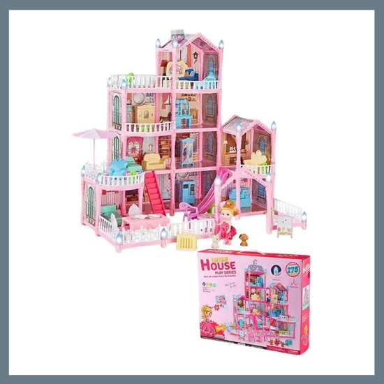 4 szintes rózsaszín babaház HB2067498-4