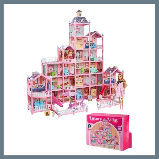 6 szintes rózsaszín babaház HB2067498-6