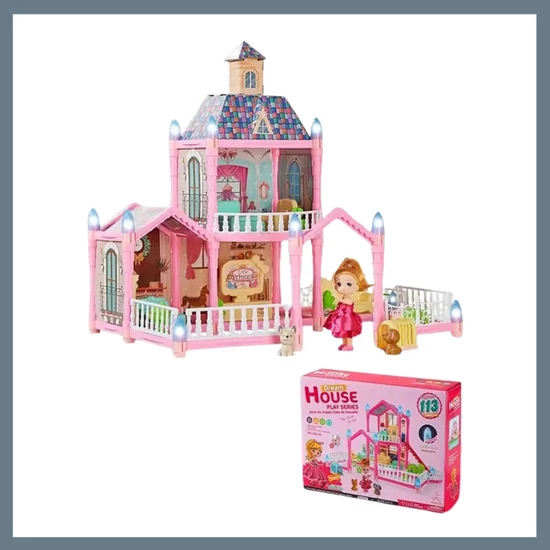 2 szintes rózsaszín babaház HB2067498