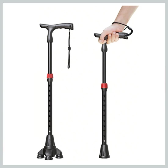 Állítható magasságú, barna nyelű járóbot 48630372sb