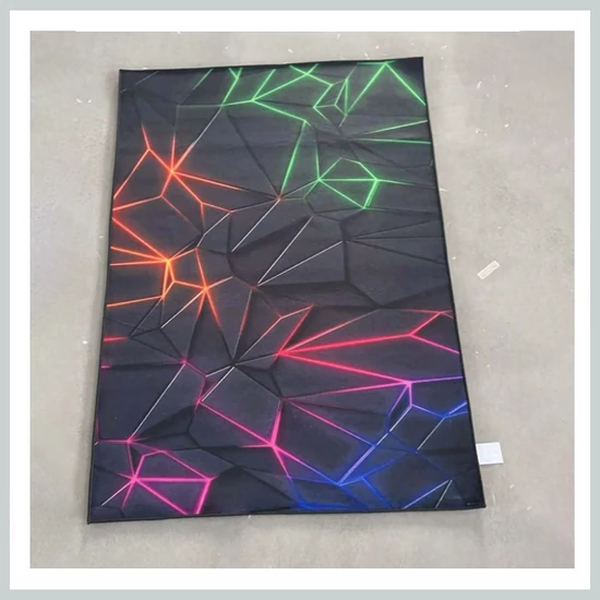 Gamer stílusú szőnyeg – neon geometriai mintával 40x60cm 75773953-4060