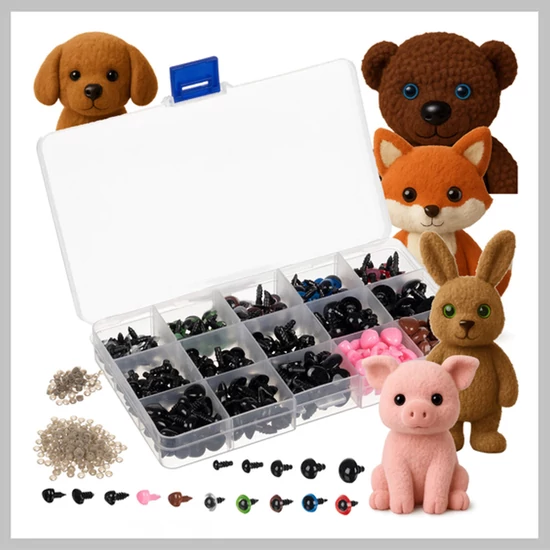 Maaleo plüssjáték szem és orr készlet 560 darabos 25761