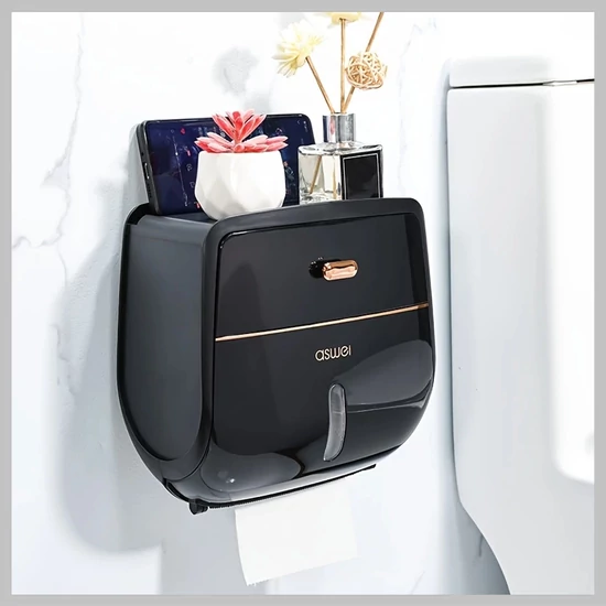 Luxe Fali WC-papír Tartó fiókkal könnyű felszerelés PU149167