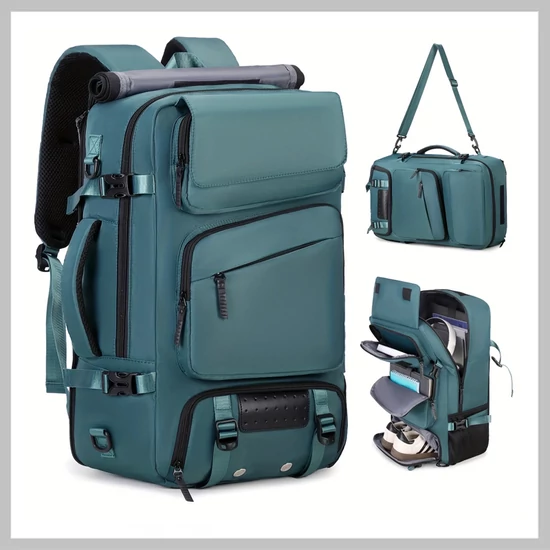 ENOSHI 3in1 multifunkciós táska cipő és laptop tartóval Kékeszöld WA1802516-3