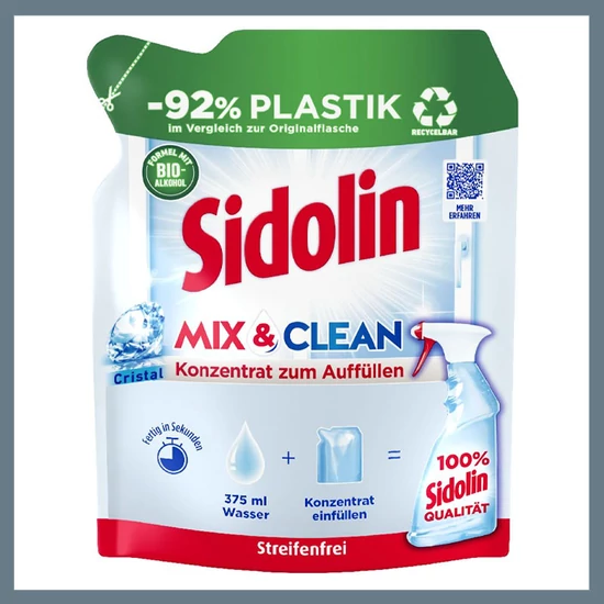 Sidolin Mix & Clean Cristal Utántöltő koncentrátum, 120ml 9075008
