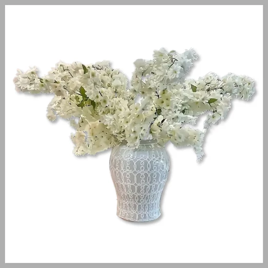 15 szál Fehér Cseresznyevirág Dekoráció QD1786885