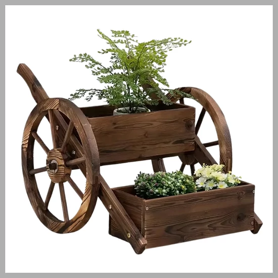 Dekoratív Fa Virágkocsi XQ1448040
