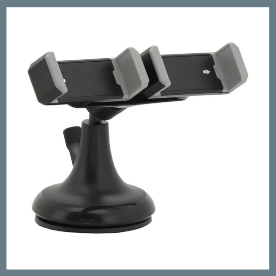 TWIN telefontartó – 1 vagy 2 telefonhoz, szélvédőre vagy műszerfalra rögzíthető 06267CZ