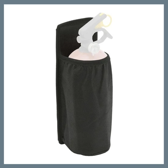 Tartó 1 kg-os tűzoltó készülékhez – tépőzáras rögzítéssel, fekete 06284