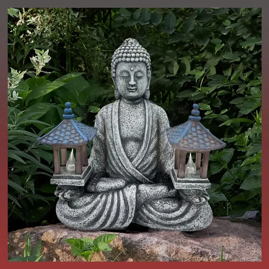 Buddha kerti szobor pagoda lámpás GN361992-P