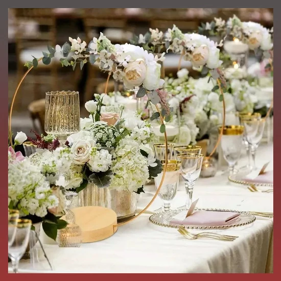 10db Makramé Virágos Arany Koszorú Gyűrű TL97305