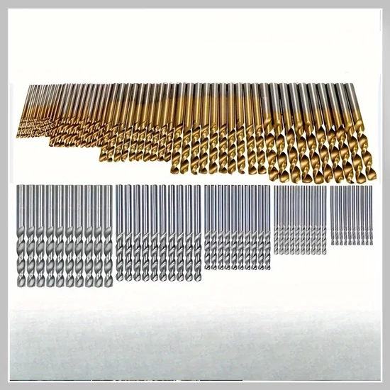 100 részes titán bevonatú HSS fúrószár készlet MF2359441