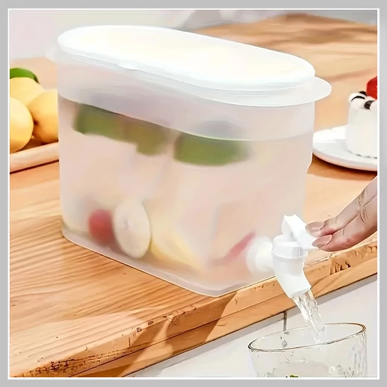 Modern 3.5L Italadagoló Csappal – Tartós, Átlátszó Műanyag Tartály DT2788671