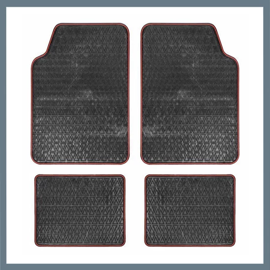 ALASKA gumiszőnyeg szett – 4 darabos, fekete-piros 04219