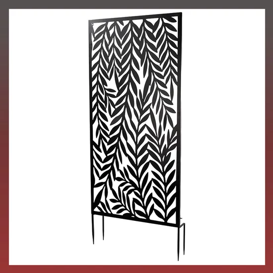 Fém válaszfal 60x10x160cm fekete 43868