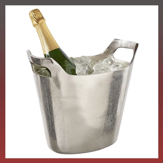 Pezsgősvödör alumínium ovális 73855