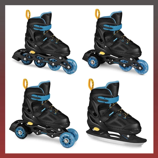 QUATTRO 4IN1 Görkorcsolya 34-37BK/DBL 943433