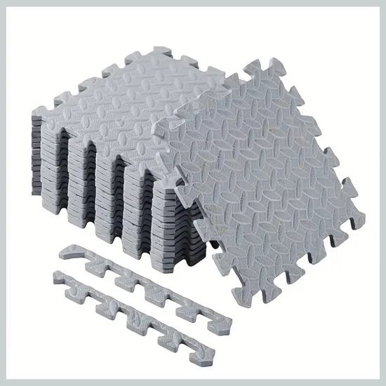 Puzzle szőnyeg szett – habmatrac 24 darabos szürke  CR1723217-sz