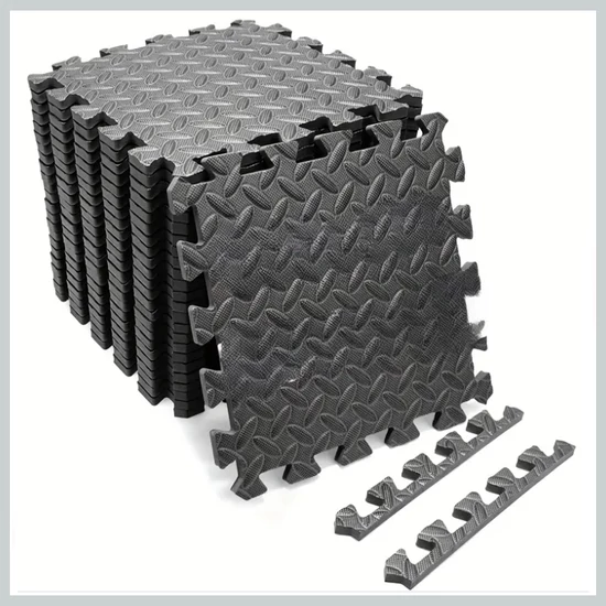 Puzzle szőnyeg szett – habmatrac 24 darabos fekete CR1723217