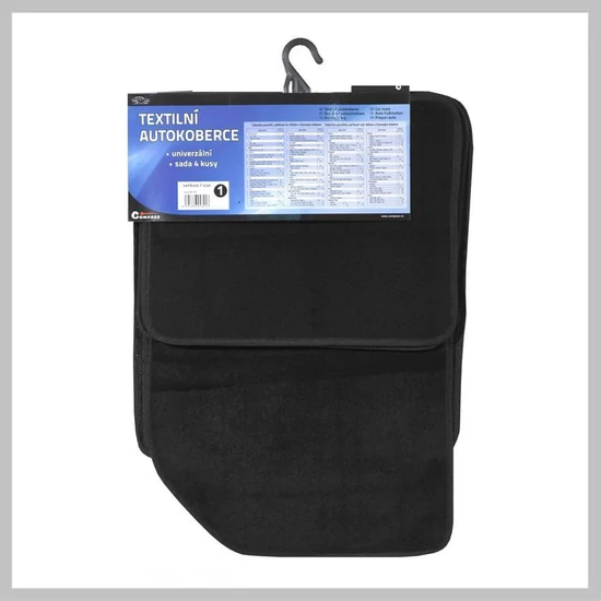 Univerzális autószőnyeg szett UNI 1, fekete, 4 db – 04301