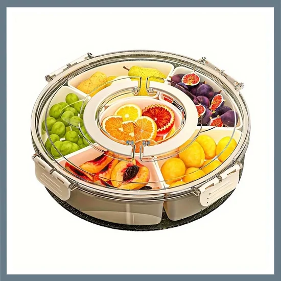 6 rekeszes snacktároló - fedeles, forgatható LW300300