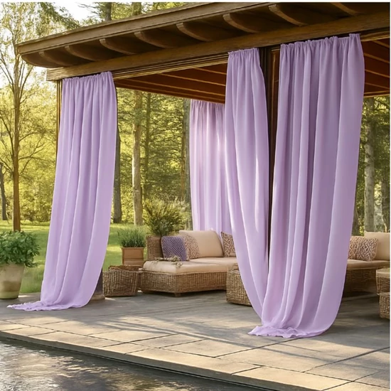 Fényáteresztő függöny lila 2 db 132x215 QB1096473-l132215
