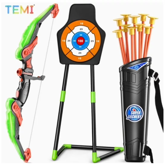 TEMI gyerek íjász készlet céltáblával – tapadókorongos nyilakkal NA475197