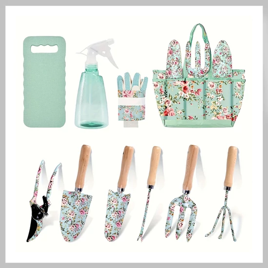 10 darabos Kertészeti Szerszámkészlet – Virágmintás
 JU2649197