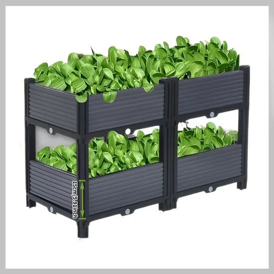 Két Rétegű Magasított Kerti Ágy Lábakkal PN2449866-4