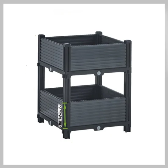 Két Rétegű Magasított Kerti Ágy Lábakkal PN2449866