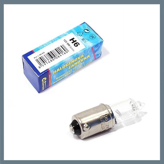 Halogén autóizzó H6 12V 6W BaX9s 08416